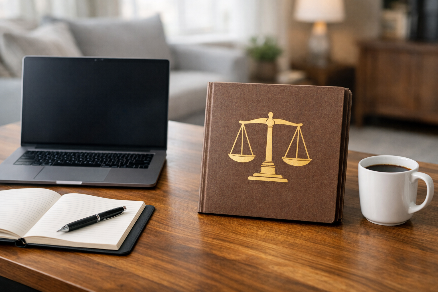 תאונת עבודה מהבית, שולחן עבודה בסלון