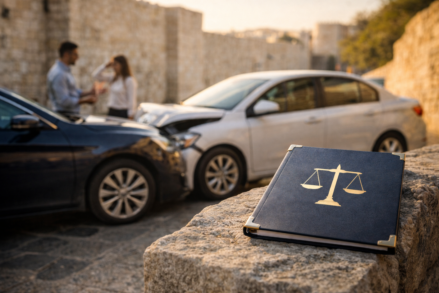 תיק משפטי מול תאונת דרכים קלה בירושלים