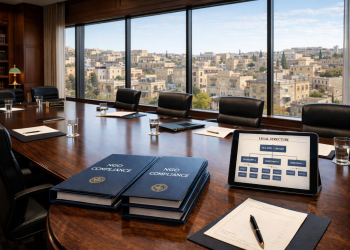 חדר ישיבות משפטי עם נוף ─ ירושלים