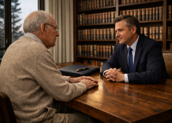עורך דין טיפול סוף החיים עם לקוח מבוגר